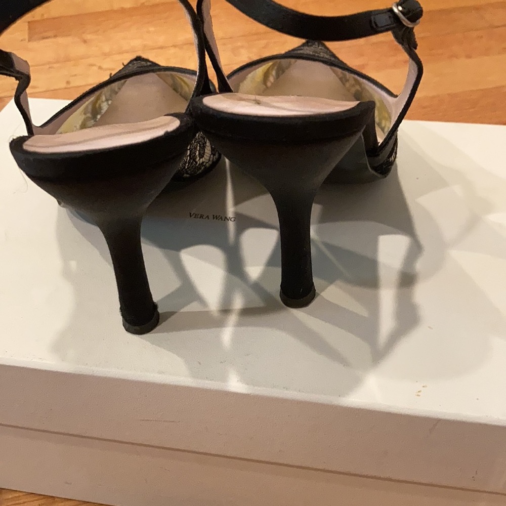 Vera Wang black lace high heels stiletto shoes❤️ - Picture 3 of 7